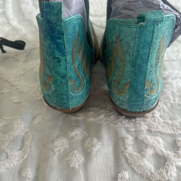 NWT and Bag Myra Westerly Western Turquoise Booties - Picture 4 of 6